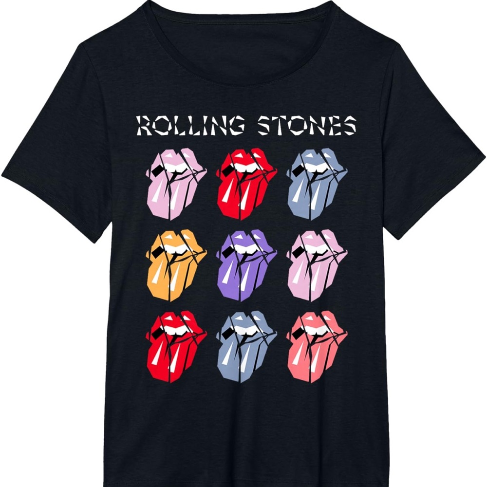 NWT Official The Rolling Stones HD Multi Color Tongue Cotton T-shirt 2X